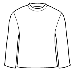 Long Sleeve Shirt Flat Coloring Pages